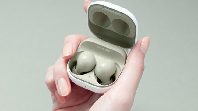 Samsung’s Galaxy Buds2 are smaller and lighter than previous models.