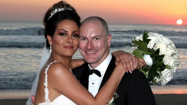 Matt Goland and Bita Zaeim on their wedding day.