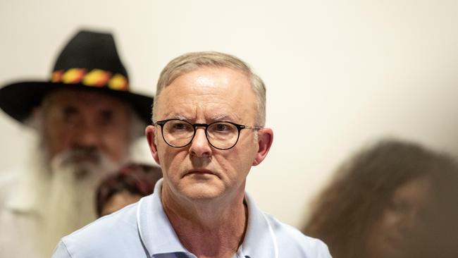 Prime Minister Anthony Albanese was last in the Territory when he made a snap visit to Alice Springs in January, amid crisis talks about the town’s escalating levels of crime. Picture: Liam Mendes / The Australian