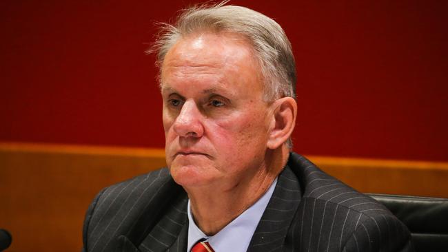 Mark Latham is seen during Budget Estimates for Education inside NSW parliament in Sydney. Picture: Gaye Gerard / NCA NewsWire