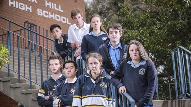 Box Hill High School has been told to cut its student numbers from about 1350 this year to 1200. Picture: Wayne Taylor