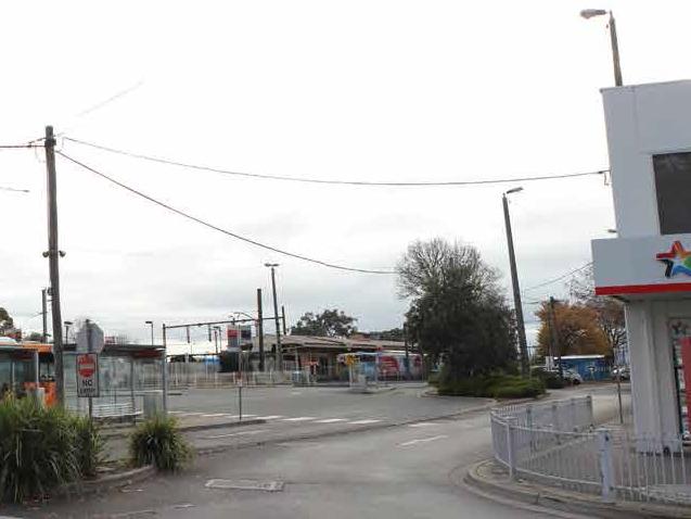 Now: Existing bus interchange seen from Maroondah Hwy.