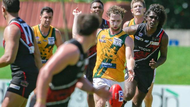 St Mary’s will face the Tiwi Bombers in Round 10 of the 2022-23 NTFL season. Picture: Glenn Campbell