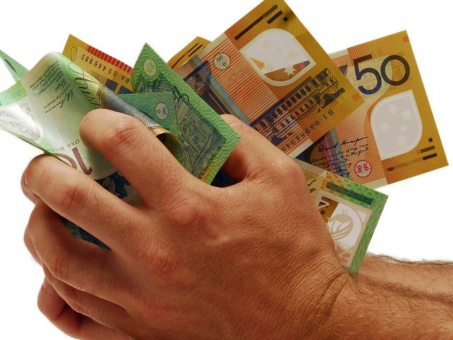 YOUR BUSINESS GENERIC   Australian Money in Hands   cash currency