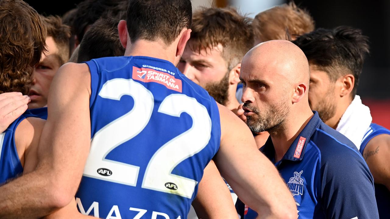 Not much has gone right in 2020 for Rhyce Shaw and North Melbourne (Photo by Bradley Kanaris/AFL Photos/via Getty Images)