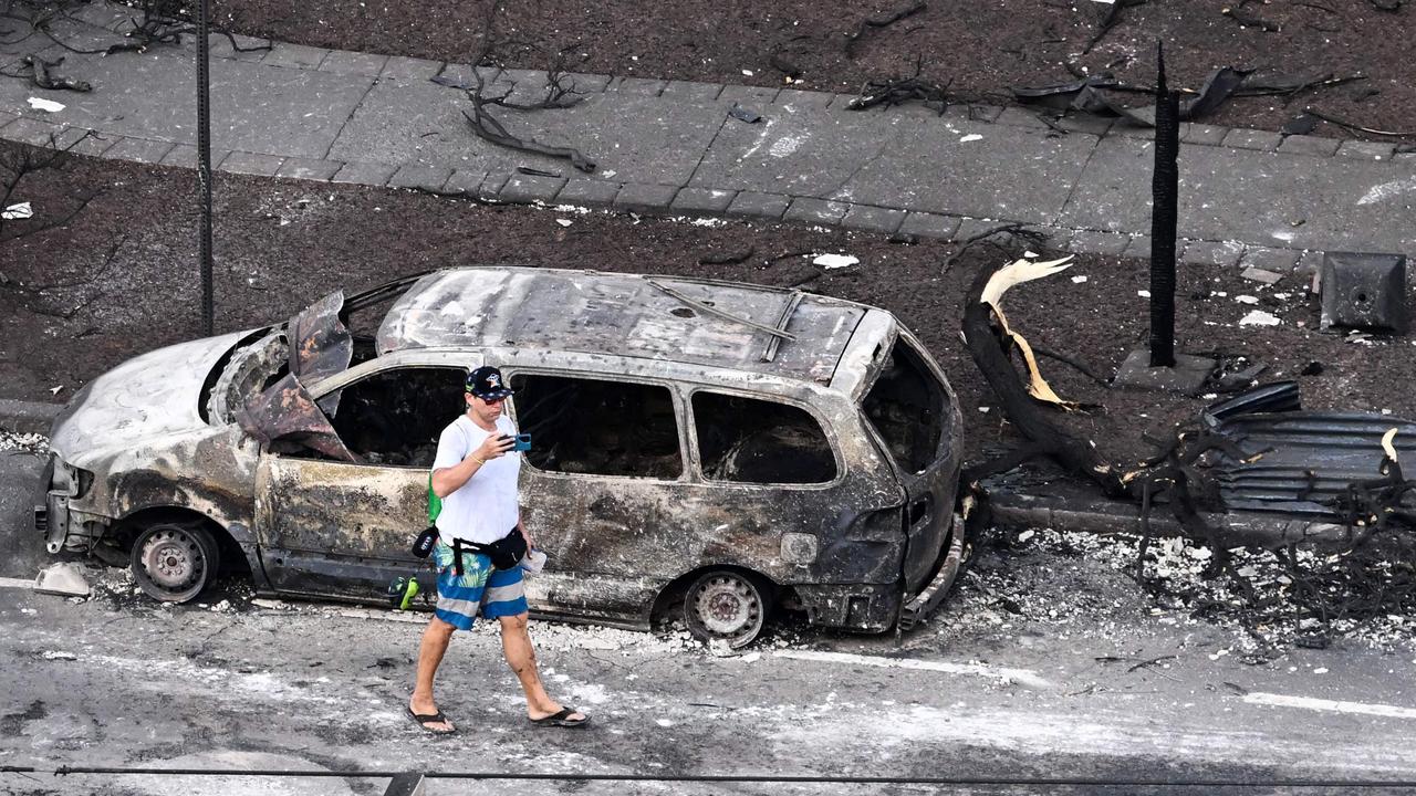 Hawaii’s tourism reassured, while wildfires raged due to hurricane’s impact. Picture: Patrick T. Fallon / AFP