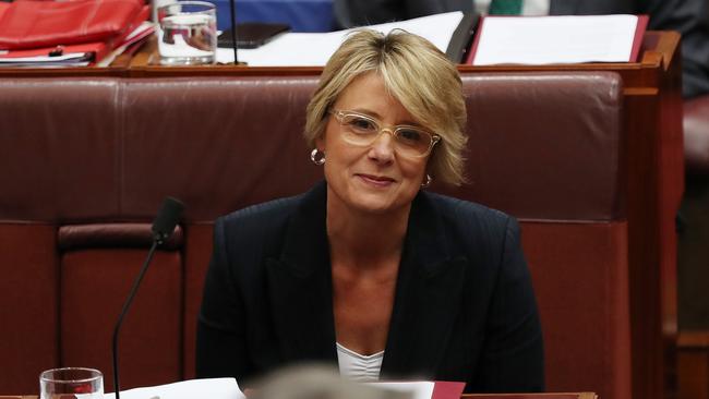 Senator Kristina Keneally in the Senate Chamber Question Time at Parliament House in Canberra. Picture: Kym Smith