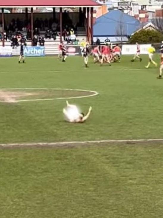 The man fell over twice during his stunt. Picture: Facebook