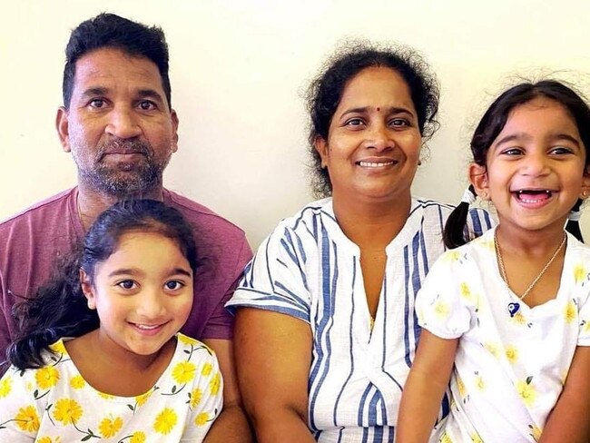 Nades, Priya, Kopika and Tharnicaa (youngest) have spent years in legal and administrative limbo. Picture: Instagram