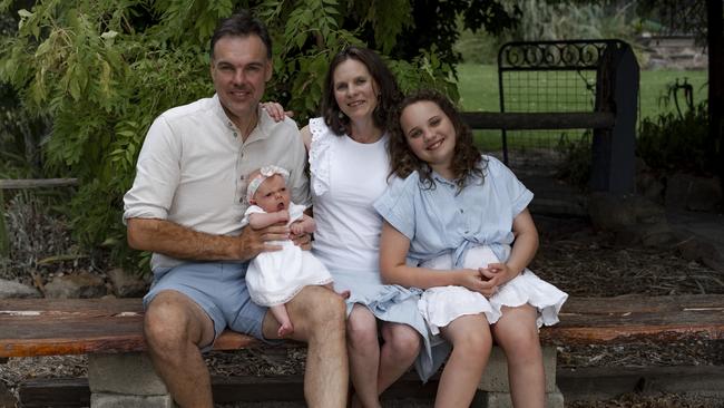 James Hook and Miriam Bourne, the owners of Lazy Ballerina, with their two children Veronica and Emmaline. Picture: Bianca Joanna Photography