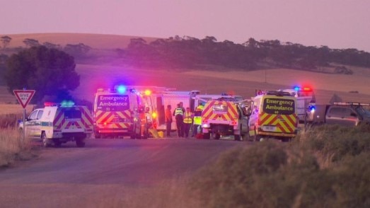 The scene of the deadly crash at Everard Central in SA’s Mid-North. Picture: 7NEWS