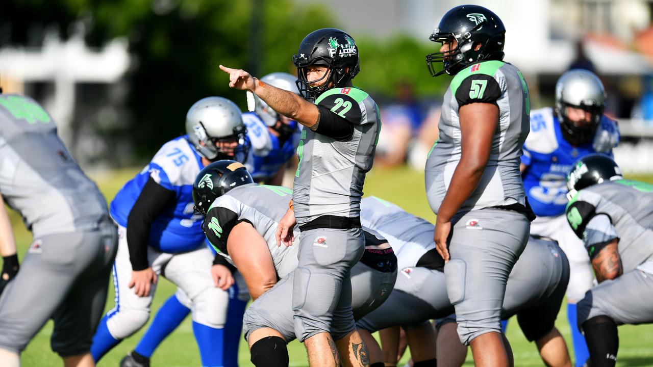 NQ Gridiron league; Cairns Falcons Vs Mackay Mavericks at Townsville Sports Reserve. CNS Eric John Phillipe. Picture: Alix Sweeney