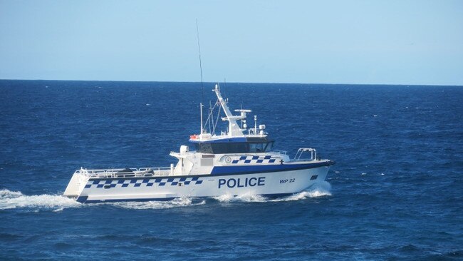 Water Police spent six hours out on the water searching about 100 metres off shore. Pic Daniel Mills