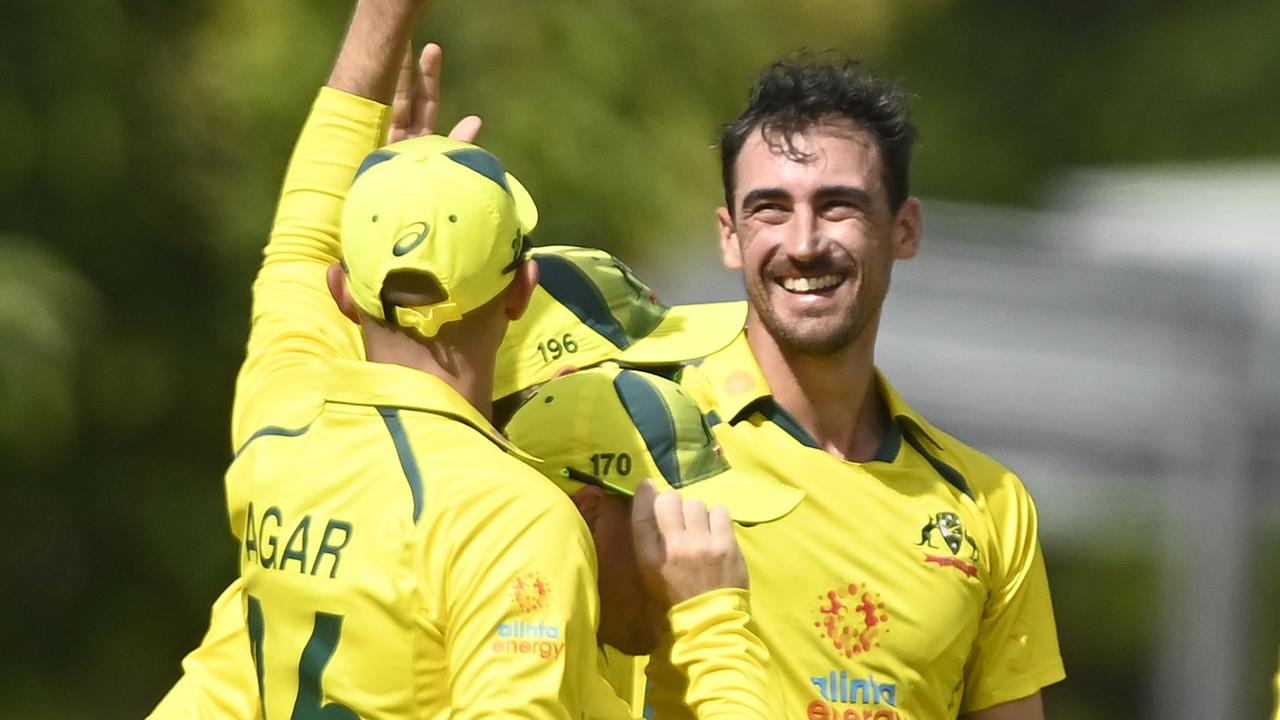 Mitchell Starc of Australia. (Photo by Ian Hitchcock/Getty Images)