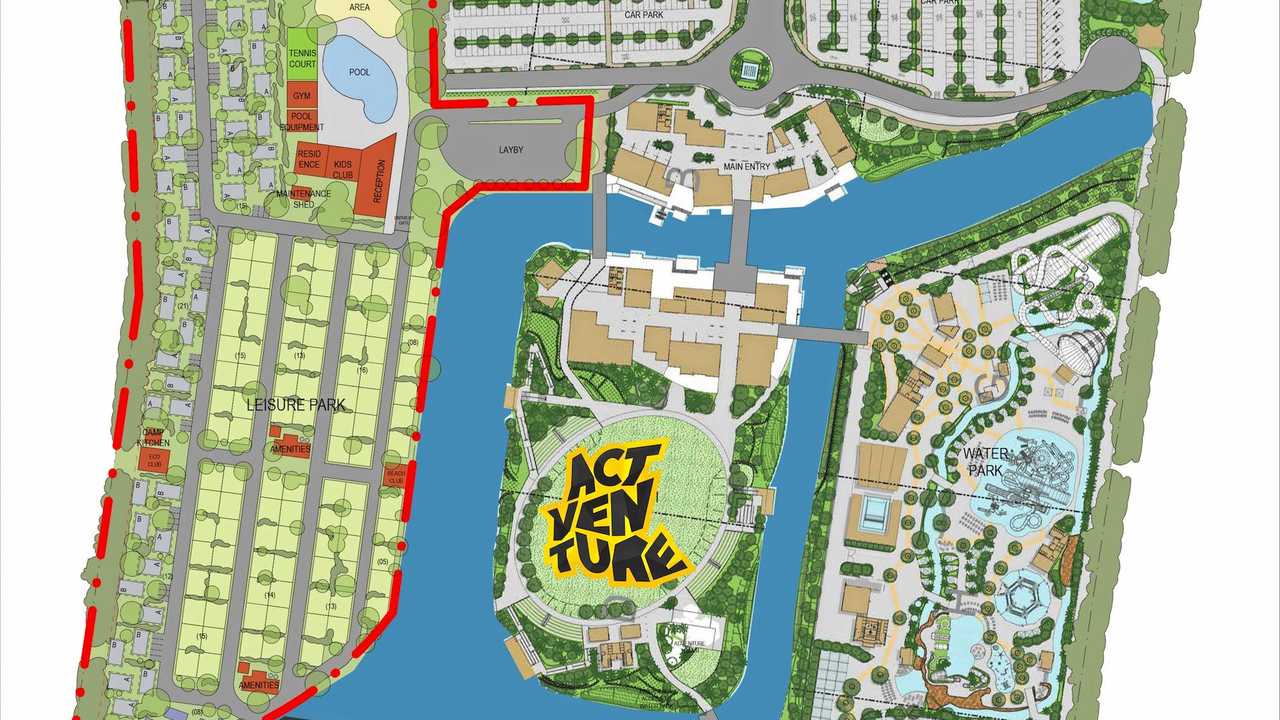 Concept plans for the Actventure waterpark's new leisure park. Picture: Contributed
