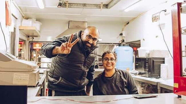 Amar Agroia in his food truck. Picture: Supplied