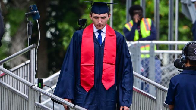 Barron graduated from Oxbridge Academy in May, with his parents Donald and Melania in attendance – along with some photographers. Picture: Giorgio Viera/AFP