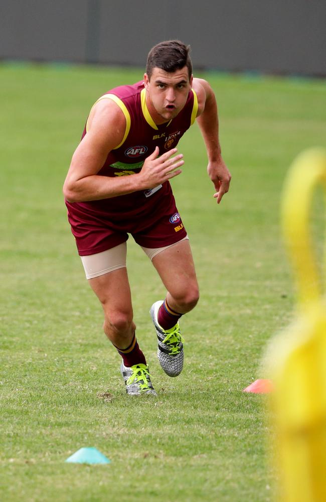 Tom Rockliff put through his paces. Picture: Darren England