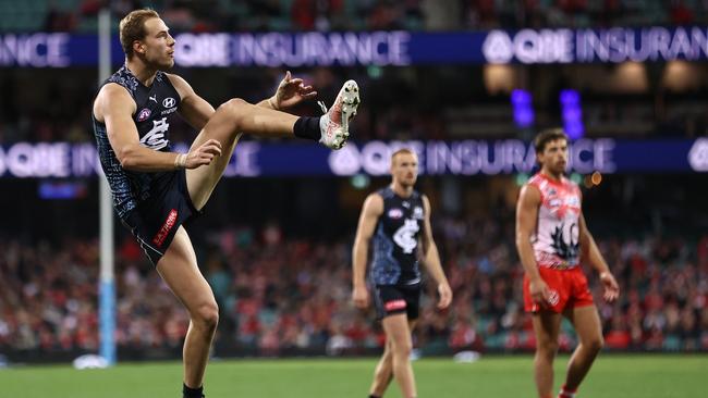 Harry McKay has extended his stay at Carlton. Picture: Cameron Spencer/Getty Images