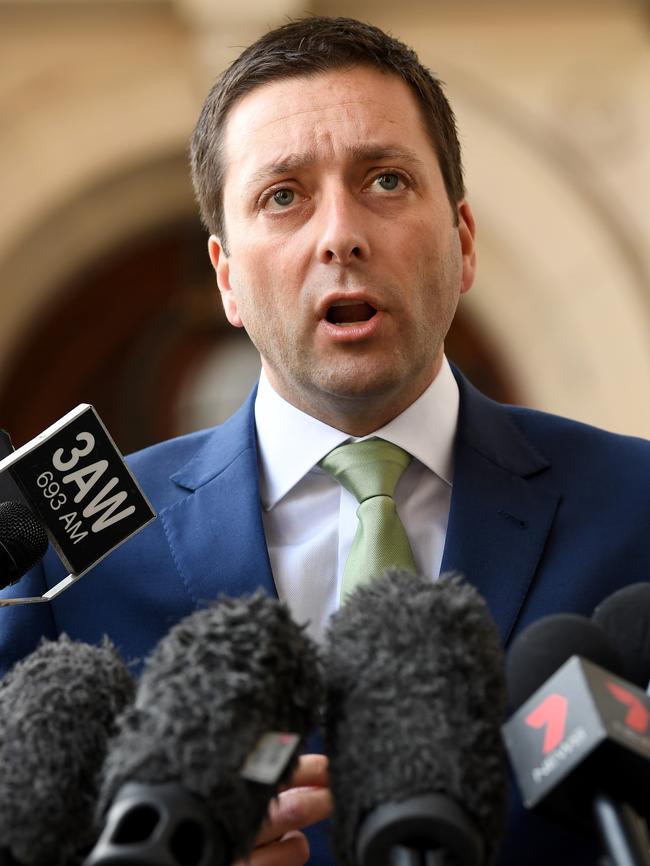 Victorian Opposition leader Matthew Guy. Picture Joe Castro