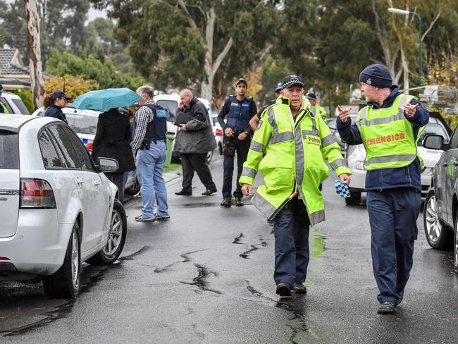 Police are raiding Khayre’s home in Roxburgh Park. Picture: Jake Nowakowski