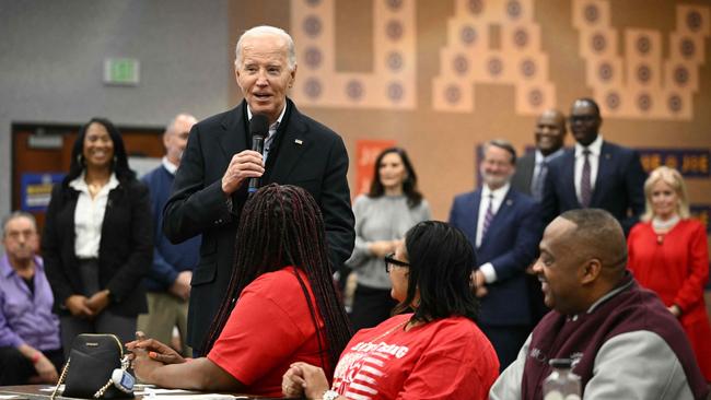 President Joe Biden’s re-election campaign and the DNC combined to raise more than $147 million in the final three months of 2023, according to his campaign. Picture: AFP