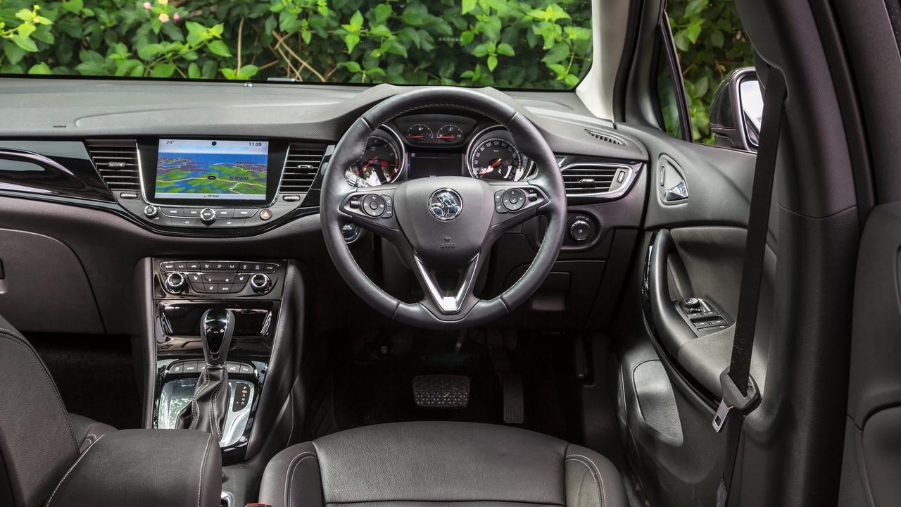 The Holden's interior features plenty of technology. Photo: Thomas Wielecki.