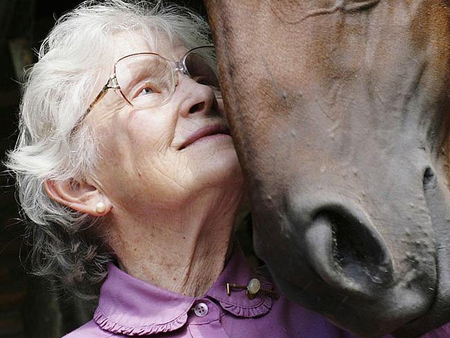 Margaret de Gonneville - Horse Trainer / Jockey with ' Gold Waltz '. Canterbury 9 2 07 Picture: NICK BLOUKOS