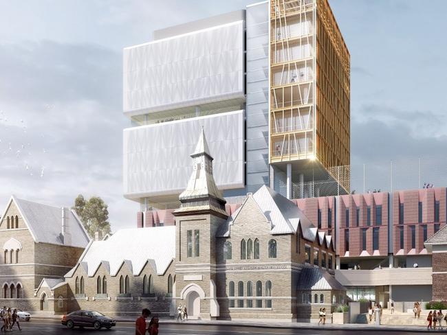 An artist's impression of the new Inner City High School in Surry Hills. Picture: Department of Education