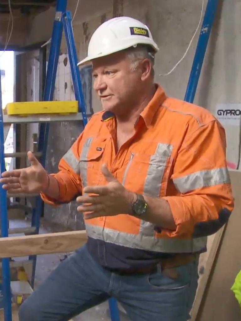 … and more of tradie Scott Cam on <i>The Block Tree Change. </i>Picture: Supplied/Channel 9