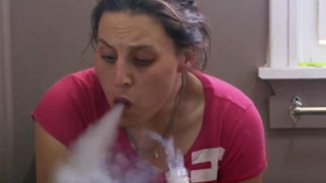 Heavily pregnant Billie Jo Wilkie smokes a bong on the SBS show Struggle Street in images that went around the world.