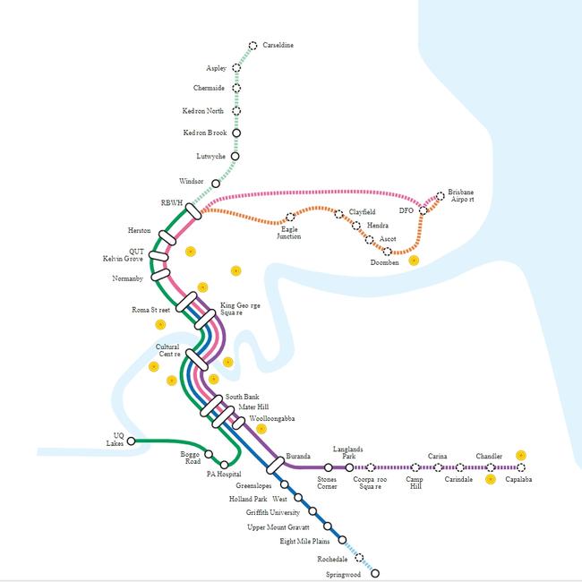 Brisbane Metro’s expansion plans. Picture: Brisbane City Council