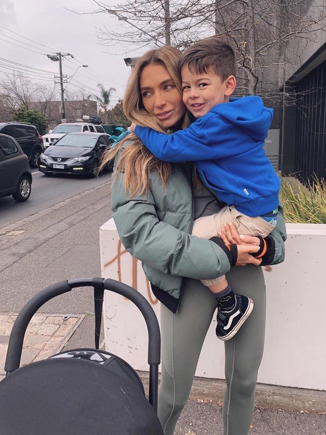 A mother and son moment between Nadia and Aston this month. Picture: Instagram