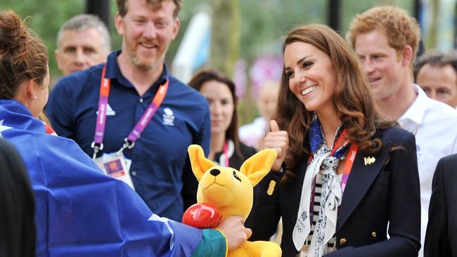 The Aussie athletes even had a visit from a princess in London. Picture: John Stillwell/AFP