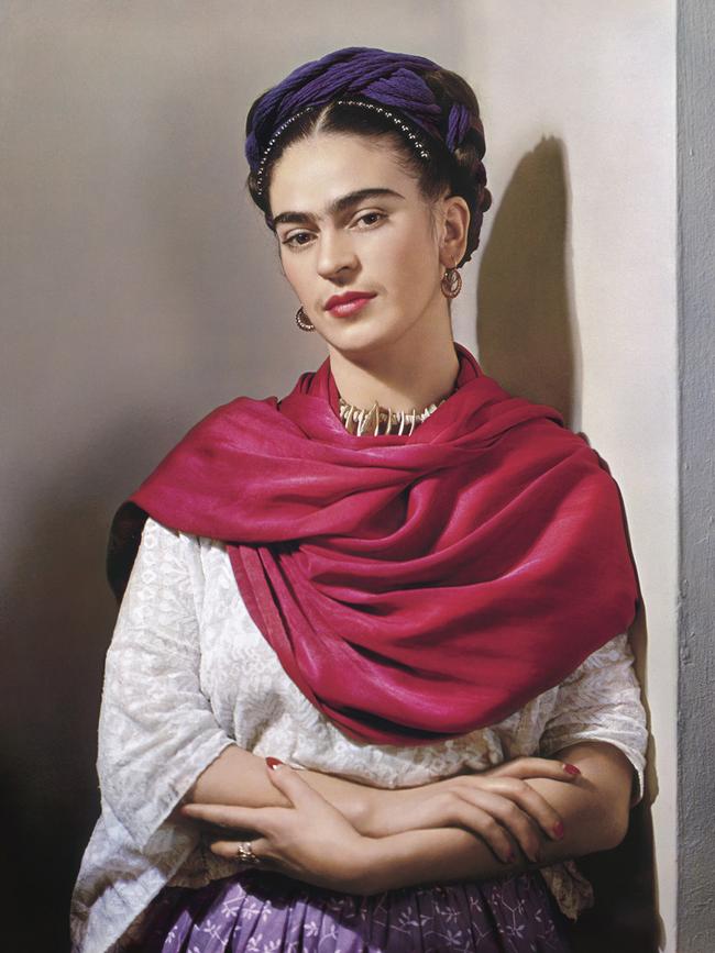 Frida with Red "Rebozo", by Nickolas Muray.