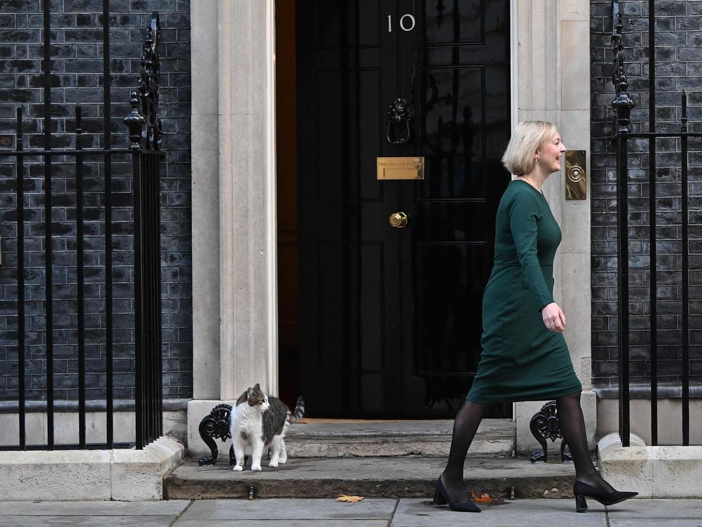 Larry famously threw shade at former British PM Liz Truss. Picture: AFP