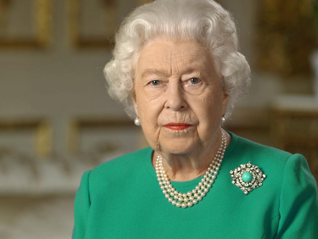 The Queen last week gave a stirring virus speech. Picture: Buckingham Palace via Getty Images