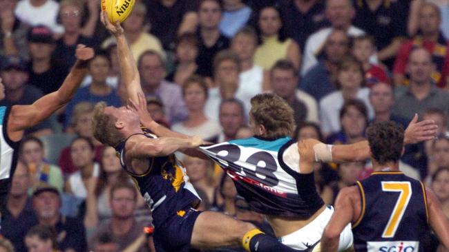 Brett Ebert in action during his debut match against West Coast.