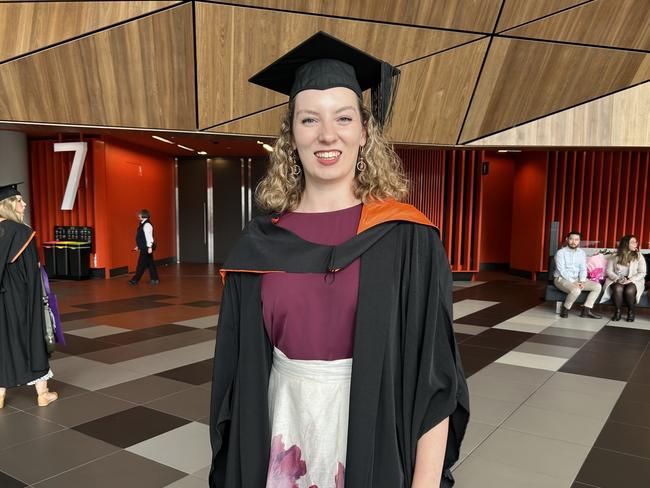 Mabel McCahon graduates with a Bachelor of Nursing from the Australian Catholic University. Picture: Brittany Busch