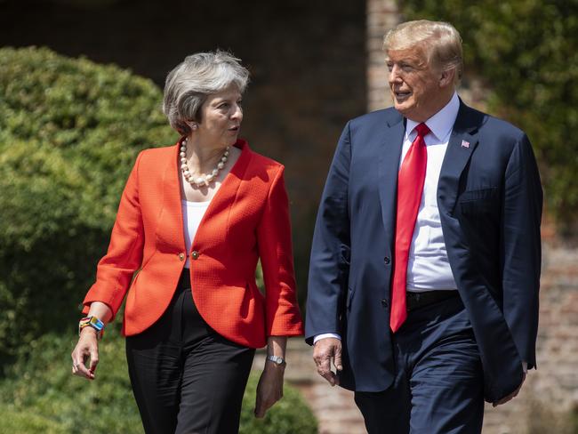 Prime Minister Theresa May with US President Donald Trump at Chequers.