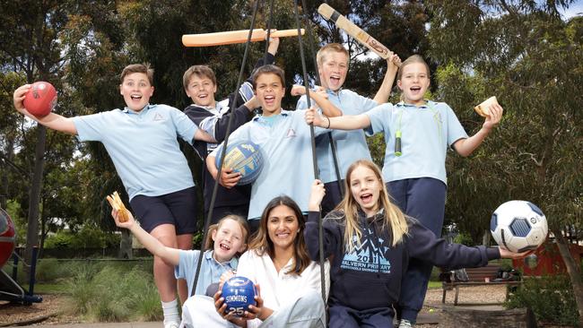 Dr Preeya Alexander with kids fighting the concerning health trend. Picture: David Caird