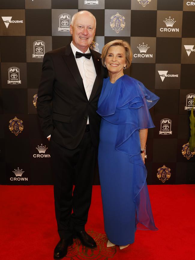 AFL Chair Richard Goyder and wife Janine. Picture: Michael Klein