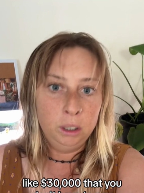 A TikTok video by 'bridgetcmurphy', tendered to Senate estimates last month, purports that free TAFE courses are a way to create “cool road trips” and worth taking up “if you're into travelling” and encourages people to take up multiple free courses, saying the TAFE's don't "talk to each other". Picture: TikTok,