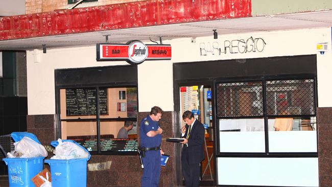 Police investigate Bandido bikie Rodney Monk’s shooting. Picture: Bill Hearne