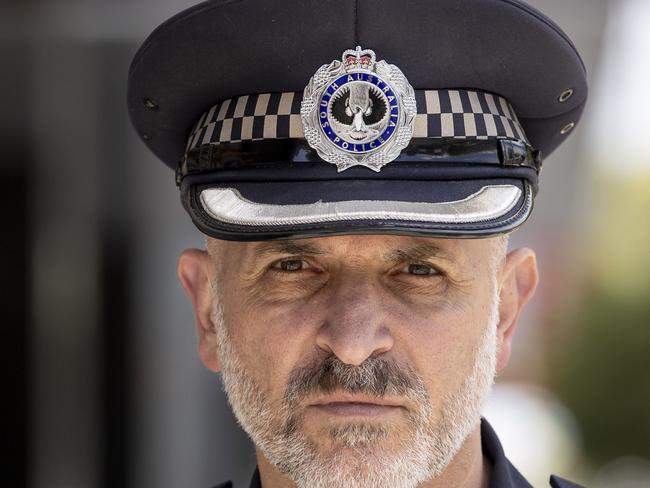 SAPOL Assistant Commissioner John De Candia  for weekend youth crime read. 16th January 2025. Picture Brett Hartwig