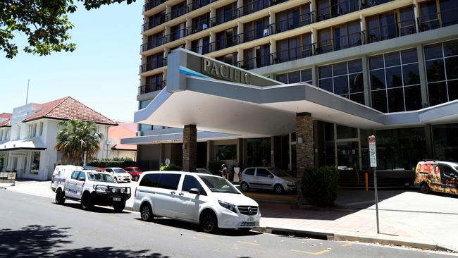 The woman was quarantining at the Cairns Pacific International Hotel.