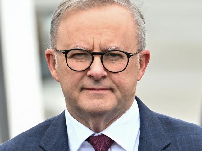 Australia's Prime Minister Anthony Albanese arrives at Hiroshima airport in Mihara, Hiroshima prefecture on May 19, 2023, to attend the first day of the G7 Leaders' Summit. (Photo by Philip FONG / AFP)