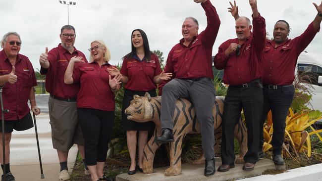 Mackay First party members hoping to be elected to represent Mackay Regional Council (from left): Ian Christensen, George Christensen, Kylee Stanton, Nathenea MacRae, Steve 'Jacko' Jackson, Lindsay Temple and Namarca Corowa. Absent were Heath Paton, Jeff Keioskie, Keith Hicks and Melissa Fowler. Picture: Heidi Petith