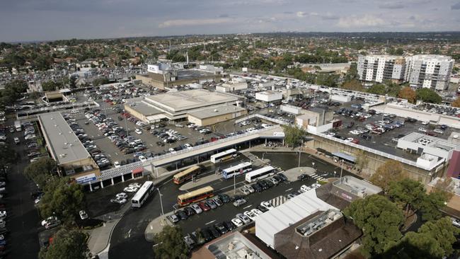 An aerial view of Bankstown Central as it looked from Civic Tower in 2010.