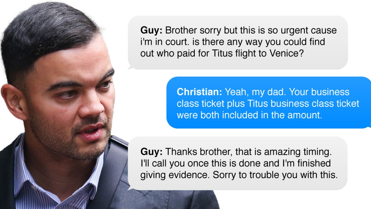 Guy Sebastian's SMS messages to a fan have landed him back in court.